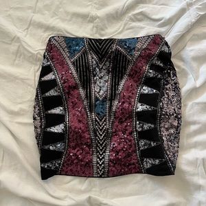 Express sequin skirt
